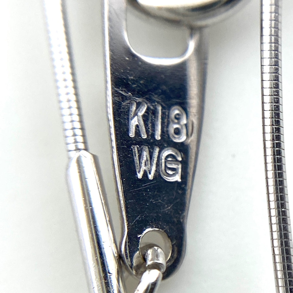 メレダイヤ デザインネックレス WG ホワイトゴールド ペンダント ネックレス K18 WG ダイヤモンド レディース 【中古】nbjwl