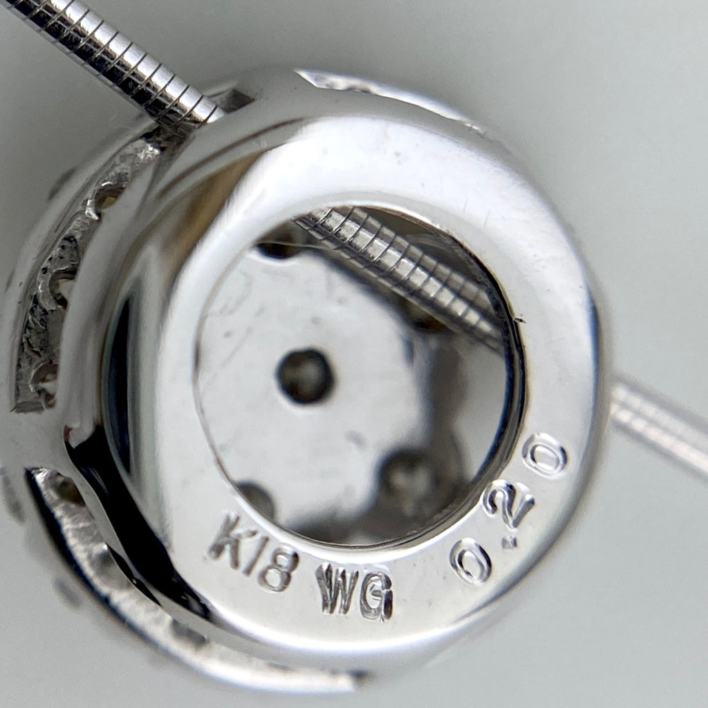 メレダイヤ デザインネックレス WG ホワイトゴールド ペンダント ネックレス K18 WG ダイヤモンド レディース 【中古】nbjwl