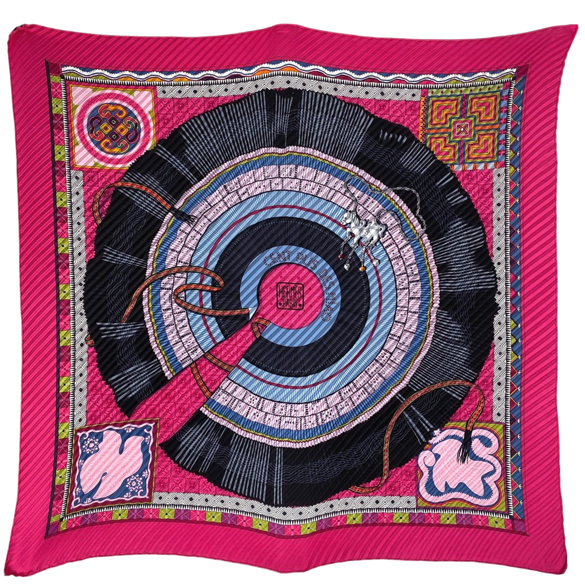 バイセル公式】エルメス カレ 90 CENT PLIS DES MIAO 芽家の