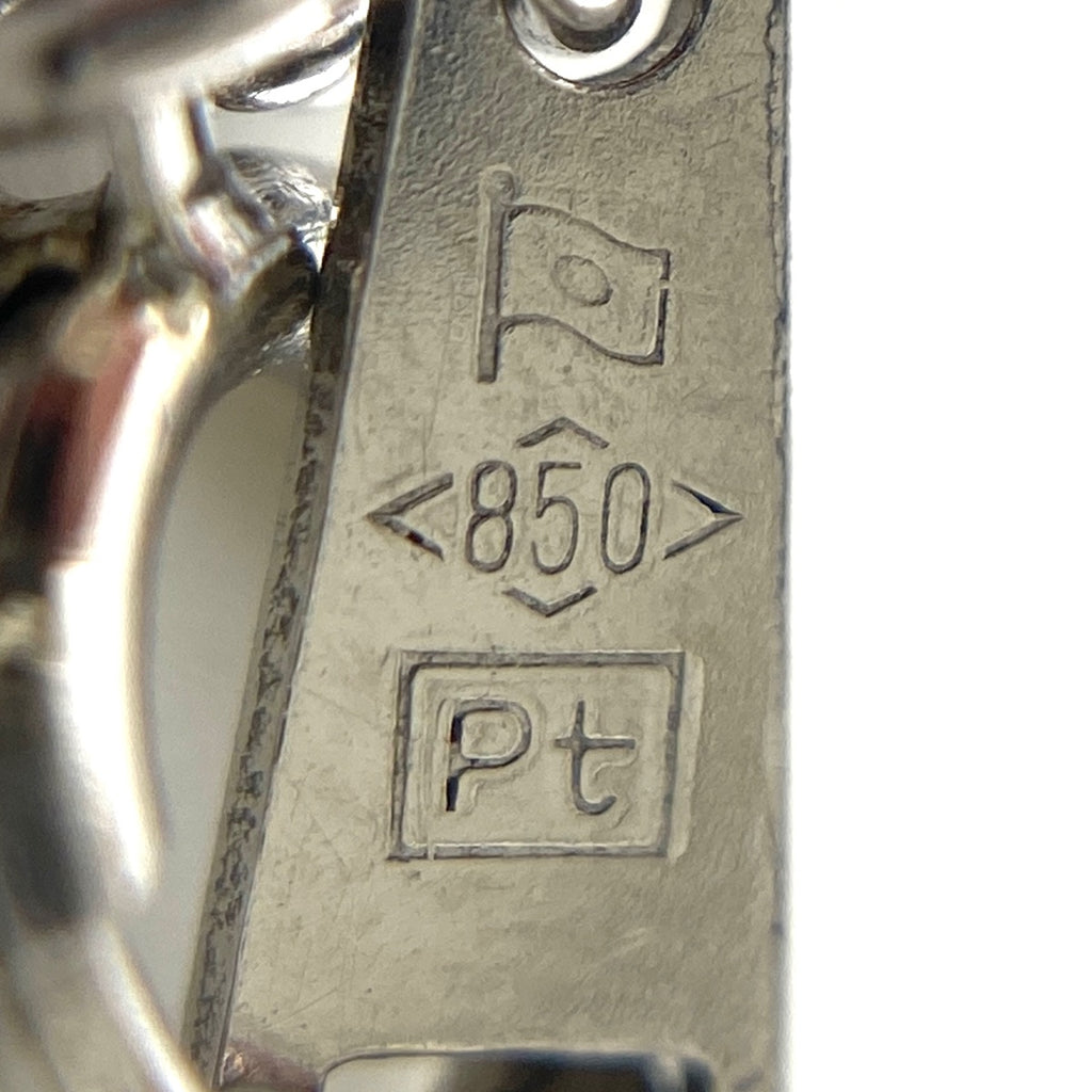 サファイア デザインネックレス プラチナ ペンダント メレダイヤ ダイヤモンド ネックレス Pt900 Pt850 サファイア レディース 【中古】nbjwl