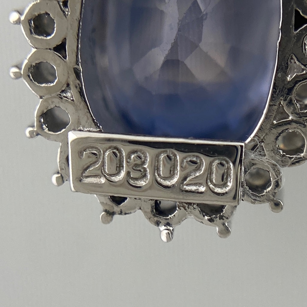 サファイア デザインネックレス プラチナ ペンダント メレダイヤ ダイヤモンド ネックレス Pt900 Pt850 サファイア レディース 【中古】nbjwl