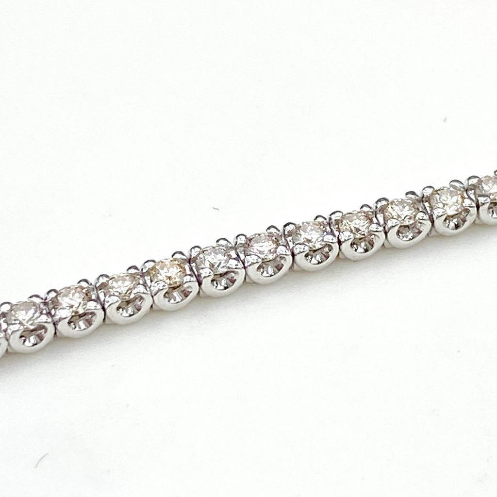 メレダイヤ デザインブレスレット WG ホワイトゴールド 腕輪 ブレスレット K18 WG ダイヤモンド レディース 【中古】nbjwl