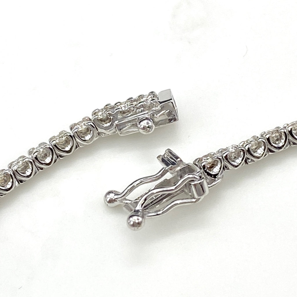 メレダイヤ デザインブレスレット WG ホワイトゴールド 腕輪 ブレスレット K18 WG ダイヤモンド レディース 【中古】nbjwl