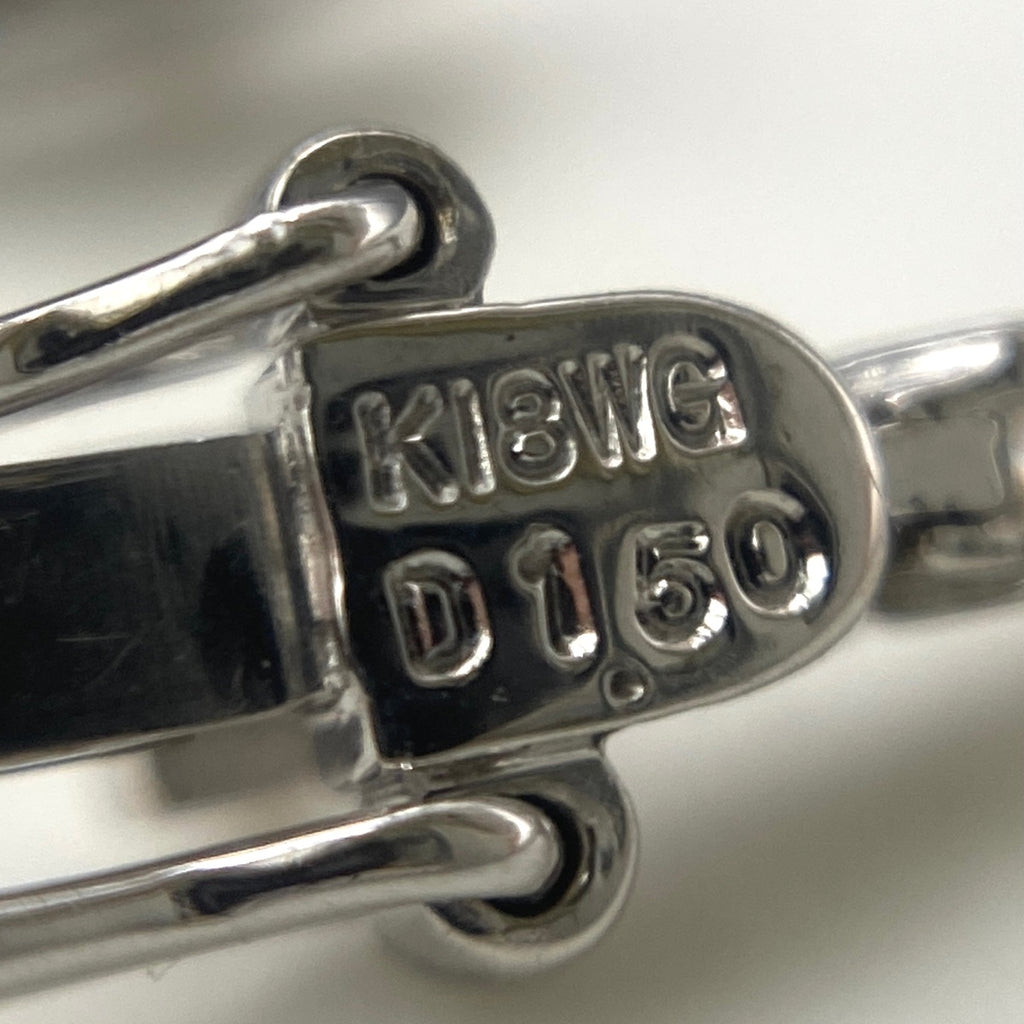 メレダイヤ デザインブレスレット WG ホワイトゴールド 腕輪 ブレスレット K18 WG ダイヤモンド レディース 【中古】nbjwl