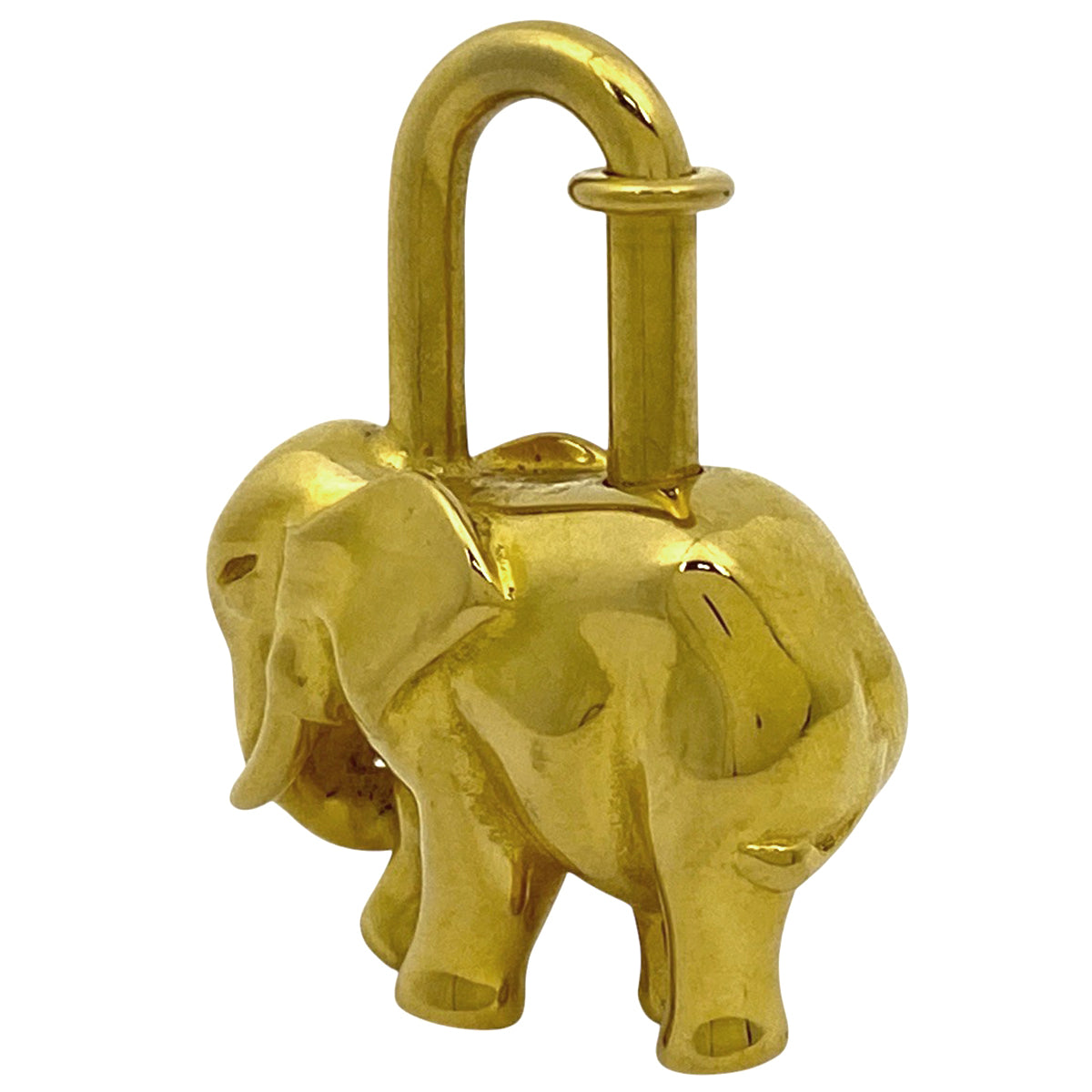 【美品・希少】エルメス　カデナチャーム　限定品　象　エレファント　ゴールド　GP 美品・希少】エルメス カデナチャーム 限定品 象 エレファント