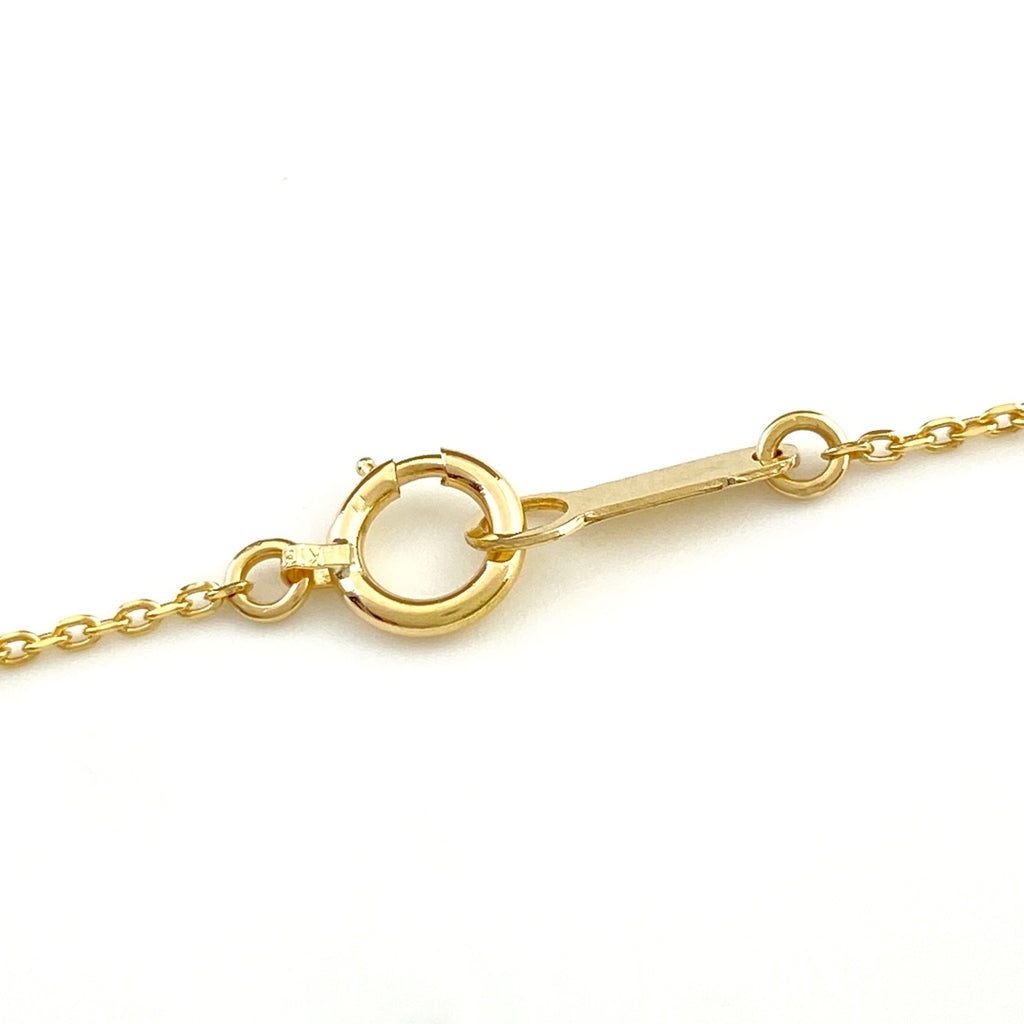 メレダイヤ デザインネックレス YG イエローゴールド ペンダント ネックレス K18 ダイヤモンド レディース 【中古】nbjwl