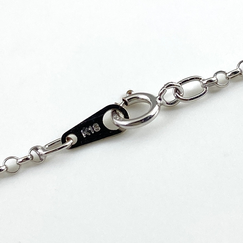 メレダイヤ デザインネックレス WG ホワイトゴールド ペンダント ネックレス K18 WG ダイヤモンド レディース 【中古】nbjwl