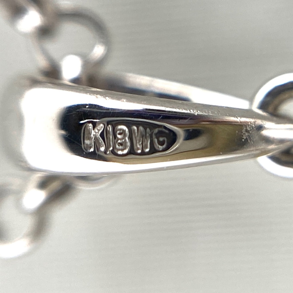 メレダイヤ デザインネックレス WG ホワイトゴールド ペンダント ネックレス K18 WG ダイヤモンド レディース 【中古】nbjwl