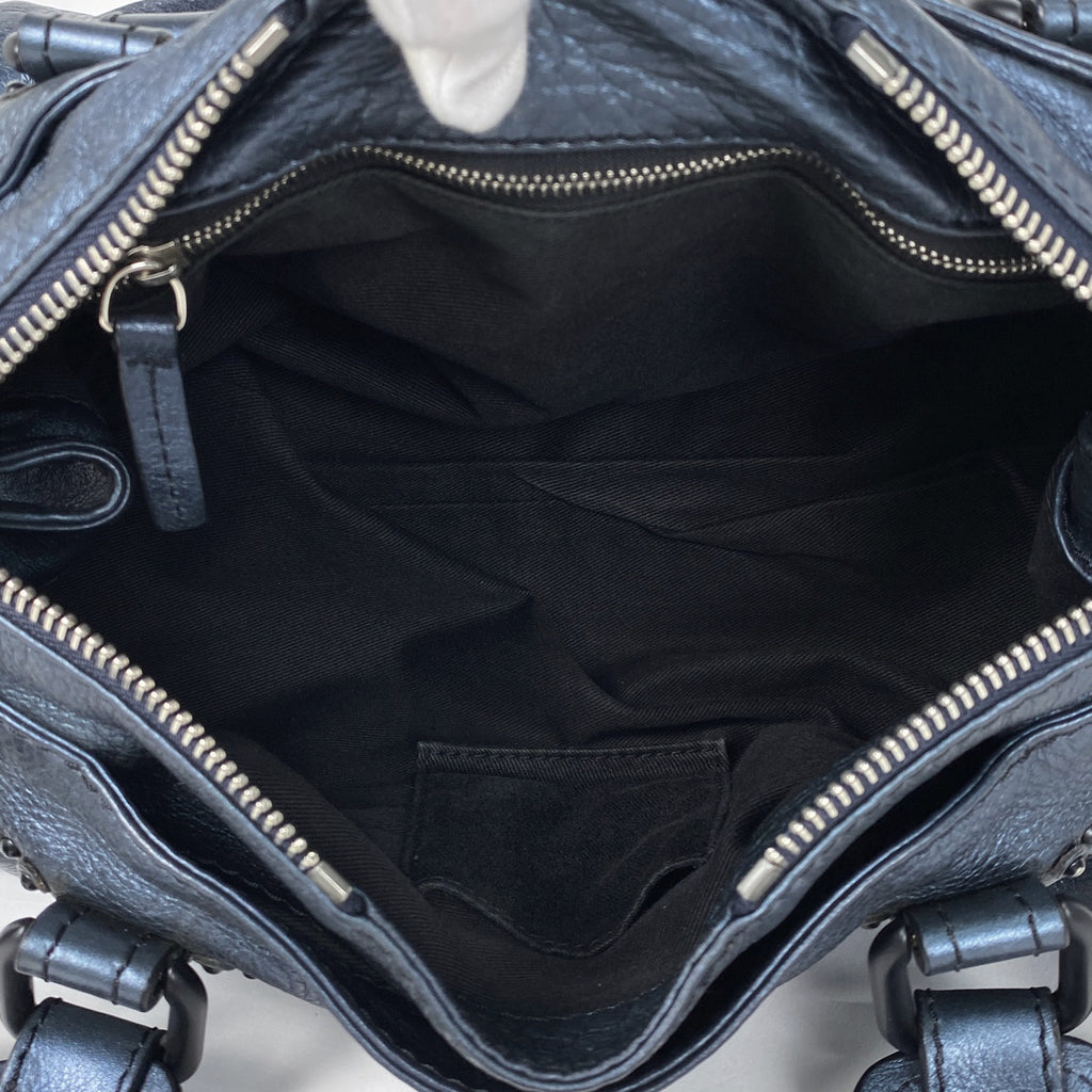 クロエ パディントン ハンドバッグ メタリック ハンドバッグ レザー ネイビー レディース 【中古】brbag