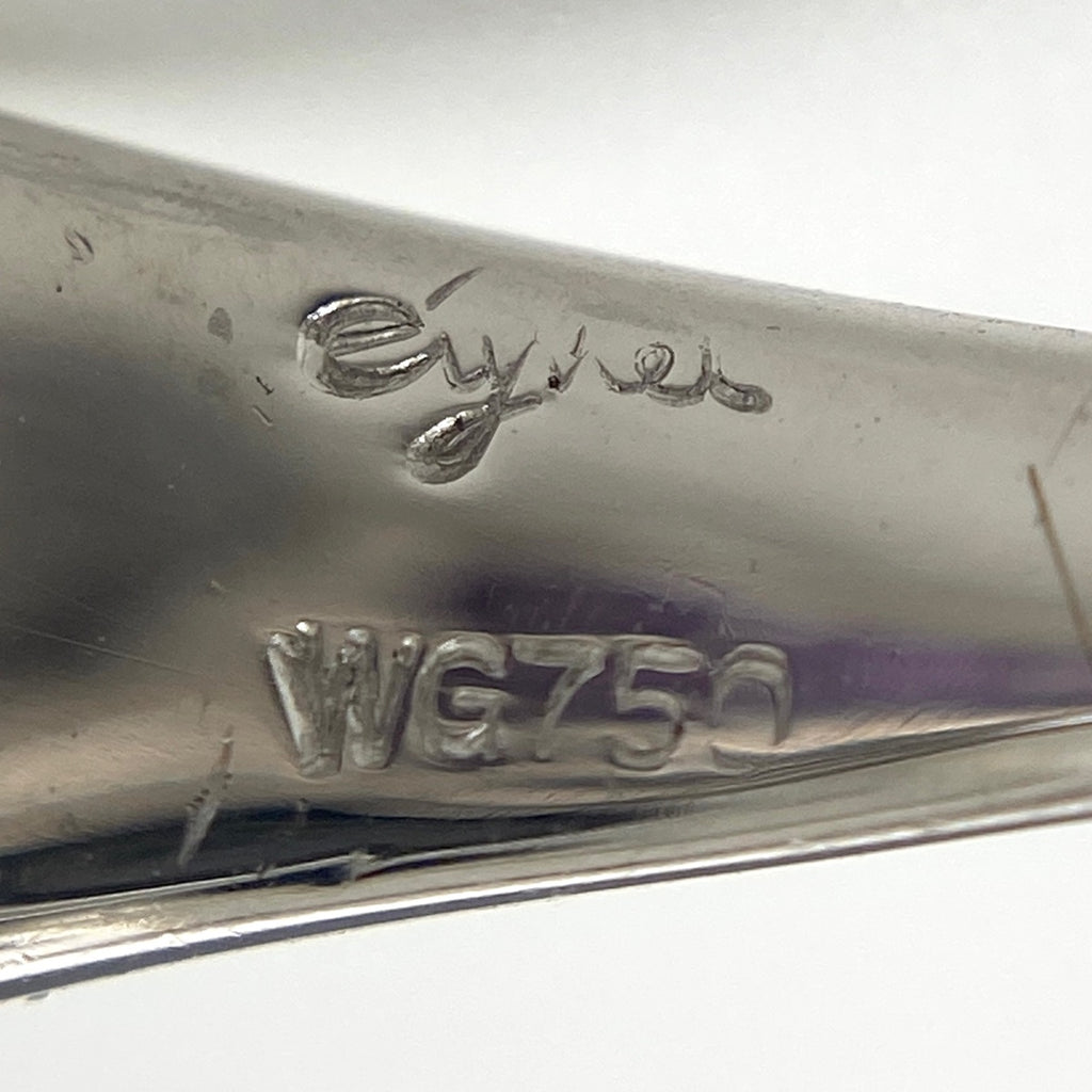 ジュネ サファイア デザインリング WG ホワイトゴールド 指輪 メレダイヤ ダイヤモンド リング 13号 750 WG サファイア レディース 【中古】brjwl
