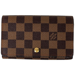 ルイ・ヴィトン ポルト モネ ビエ トレゾール L字ファスナー 二つ折り財布 ダミエ ブラウン N61730 レディース 【中古】brbag