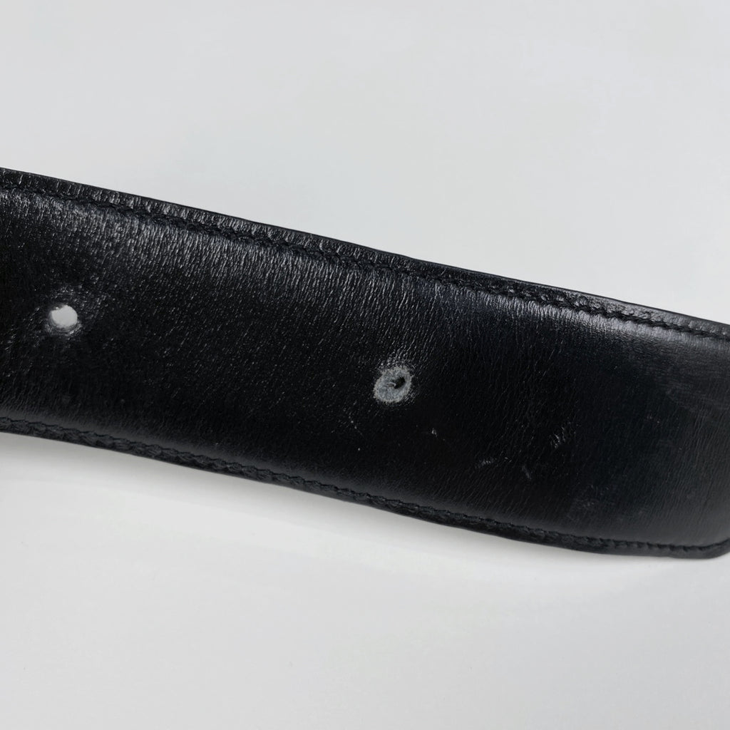 グッチ ベルト インターロッキング レザー ブラック 101cm 70226 GUCCI グッチ ベルト レザー インターロッキング ブラック