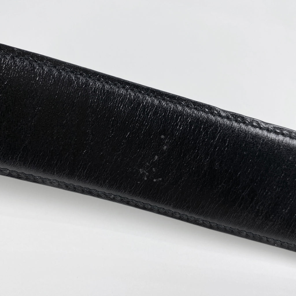 グッチ インターロッキングG ベルト 03701341510 レディース ベルト レザー ブラック メンズ 【中古】brbag