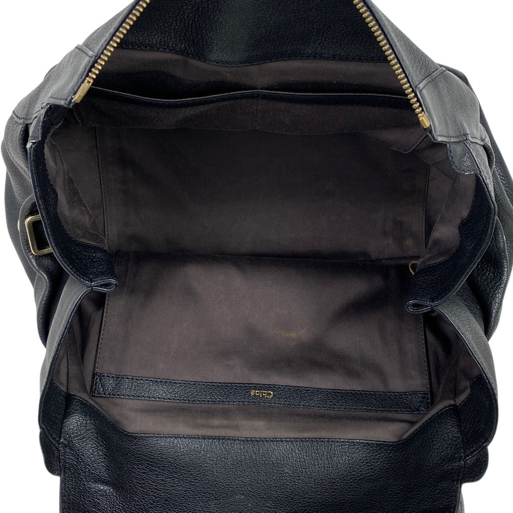 クロエ ロゴ ハンドバッグ 2WAY ショルダーバッグ ハンドバッグ レザー ブラック レディース 【中古】brbag