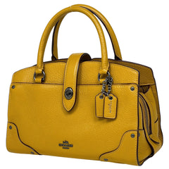 コーチ マーサー サッチェル 24 ハンドバッグ 2WAY ショルダーバッグ ハンドバッグ レザー イエロー 37779 レディース 【中古】brbag