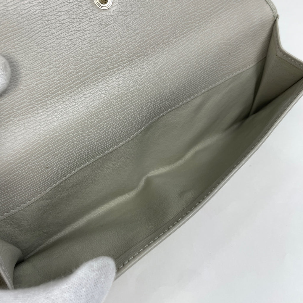 グッチ ジャッキーライン 二つ折り 長財布 03520312134 長財布 レザー グレージュ レディース 【中古】brbag