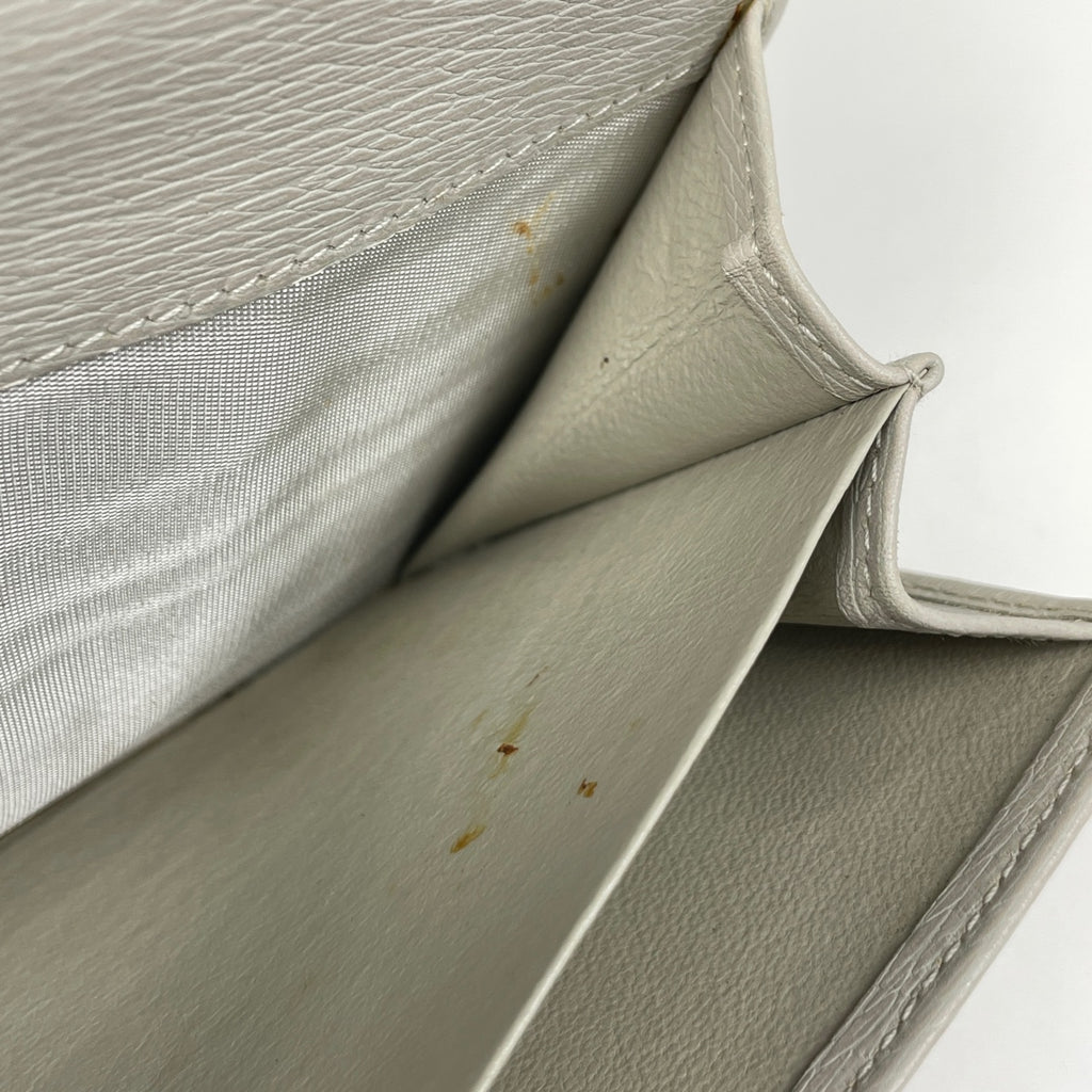 グッチ ジャッキーライン 二つ折り 長財布 03520312134 長財布 レザー グレージュ レディース 【中古】brbag