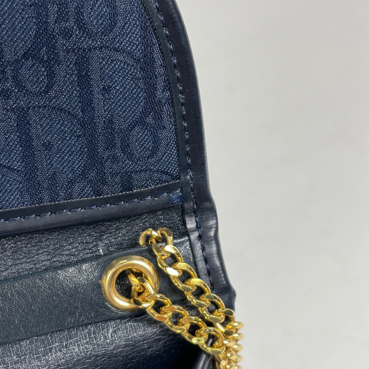 美品 クリスチャンディオール トロッター ロゴ金具 チェーン