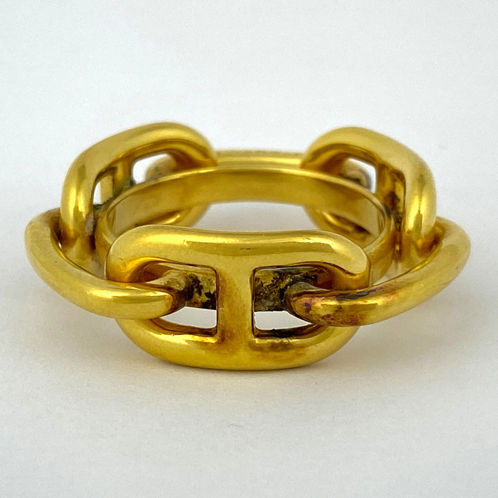 エルメス ルガテ シェーヌダンクル スカーフ留め スカーフリング GP ゴールド レディース 【中古】bracc