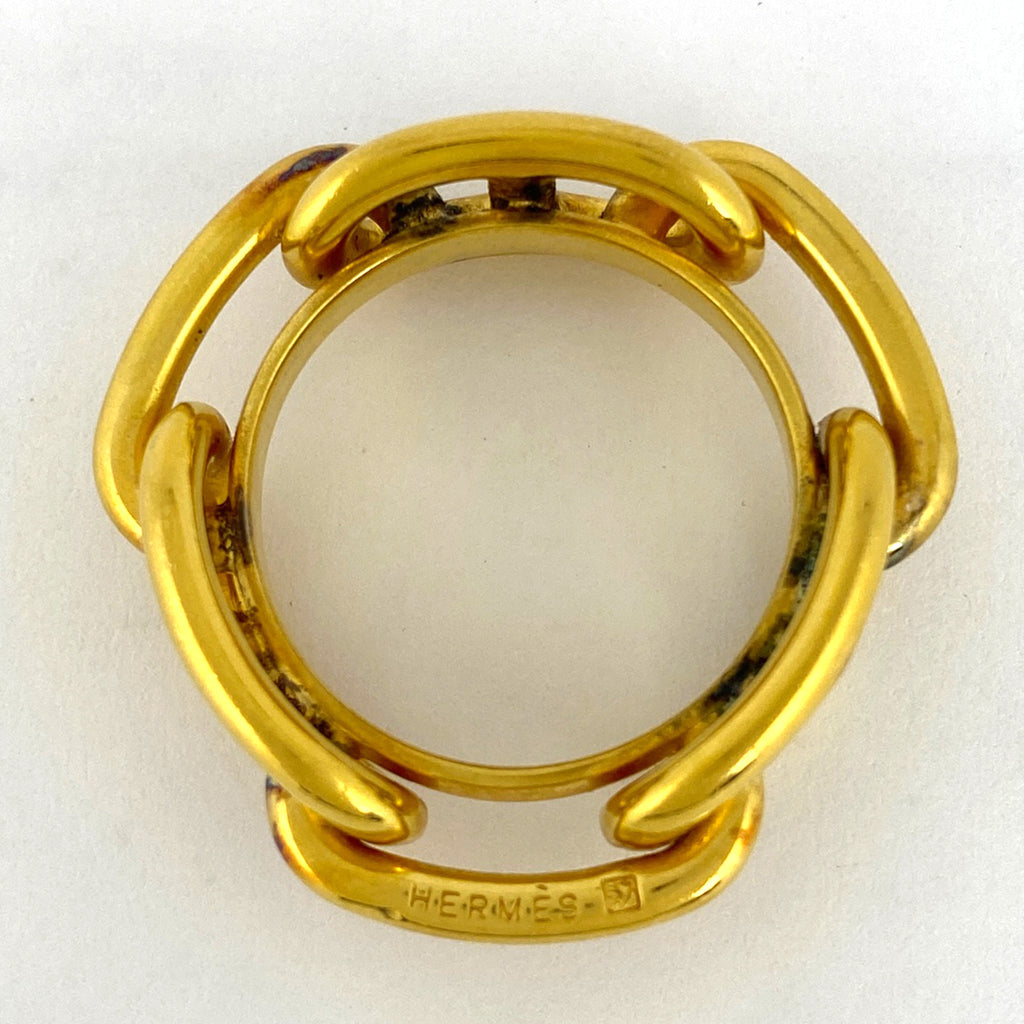 エルメス ルガテ シェーヌダンクル スカーフ留め スカーフリング GP ゴールド レディース 【中古】bracc