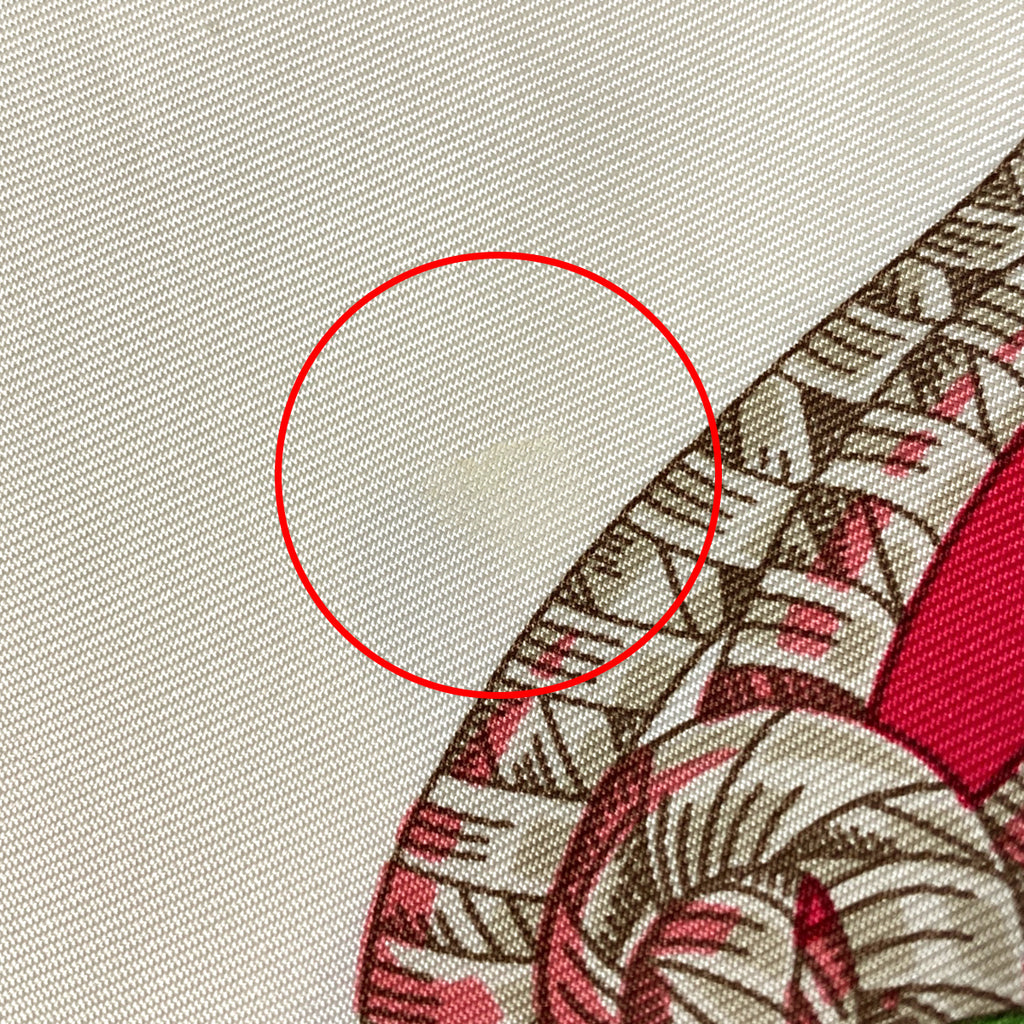 エルメス カレ 90 grands founds 深海 スカーフ シルク ホワイト マルチカラー レディース 【中古】brbag