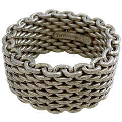 ティファニー サマセット メッシュ リング 指輪 リング 11号 シルバー925 シルバー レディース ブランドアクセサリー 【中古】bracc