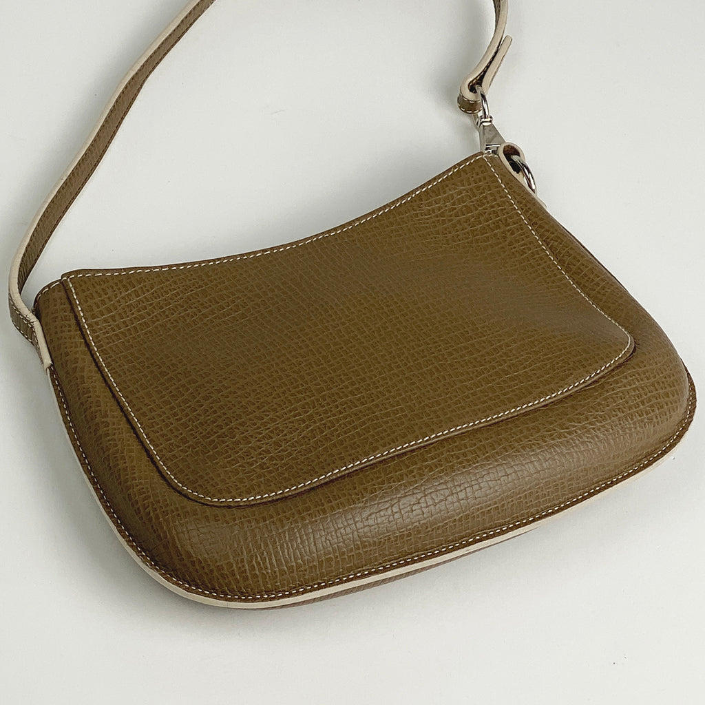 ロエベ ロゴ アクセサリーポーチ ミニ ハンドバッグ アクセサリーポーチ レザー ブラウン レディース 【中古】brbag