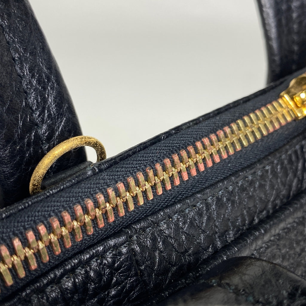 フェンディ カメレオン ハンドバッグ 2WAY ショルダーバッグ ミニボストン ロゴ ハンドバッグ レザー ブラック 8BL114 レディース 【中古】brbag