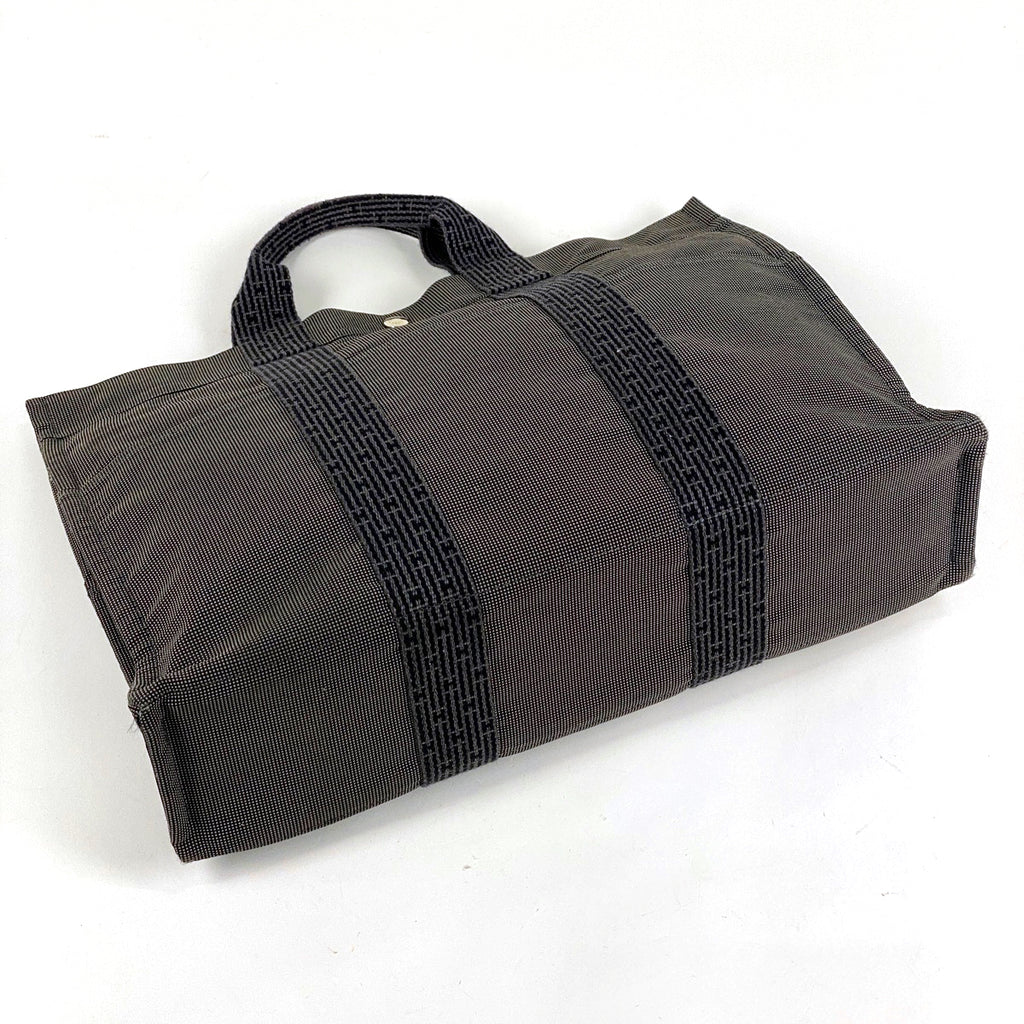 エルメス エールライン トート MM ハンドバッグ トートバッグ ナイロンキャンバス グレー レディース 【中古】brbag