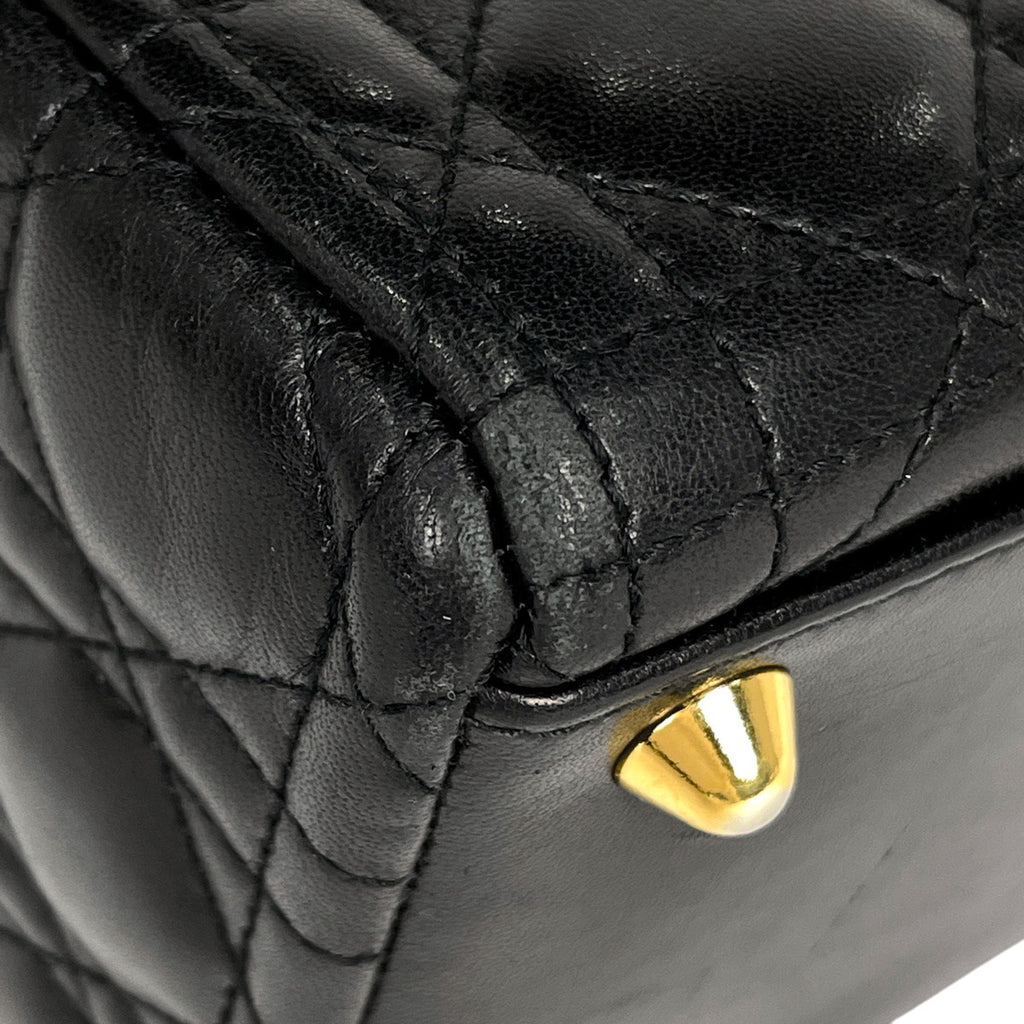 クリスチャンディオール レディディオール カナージュ ハンドバッグ レザー ブラック レディース 【中古】brbag