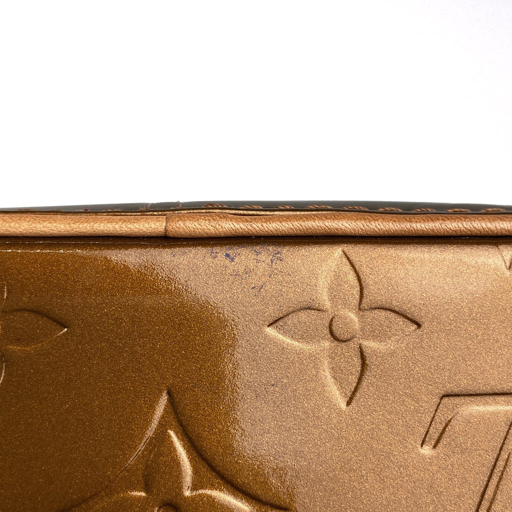 ルイ・ヴィトン ヒューストン ハンドバッグ エナメル パテント トートバッグ モノグラムヴェルニ ブロンズ M91122 レディース 【中古】brbag