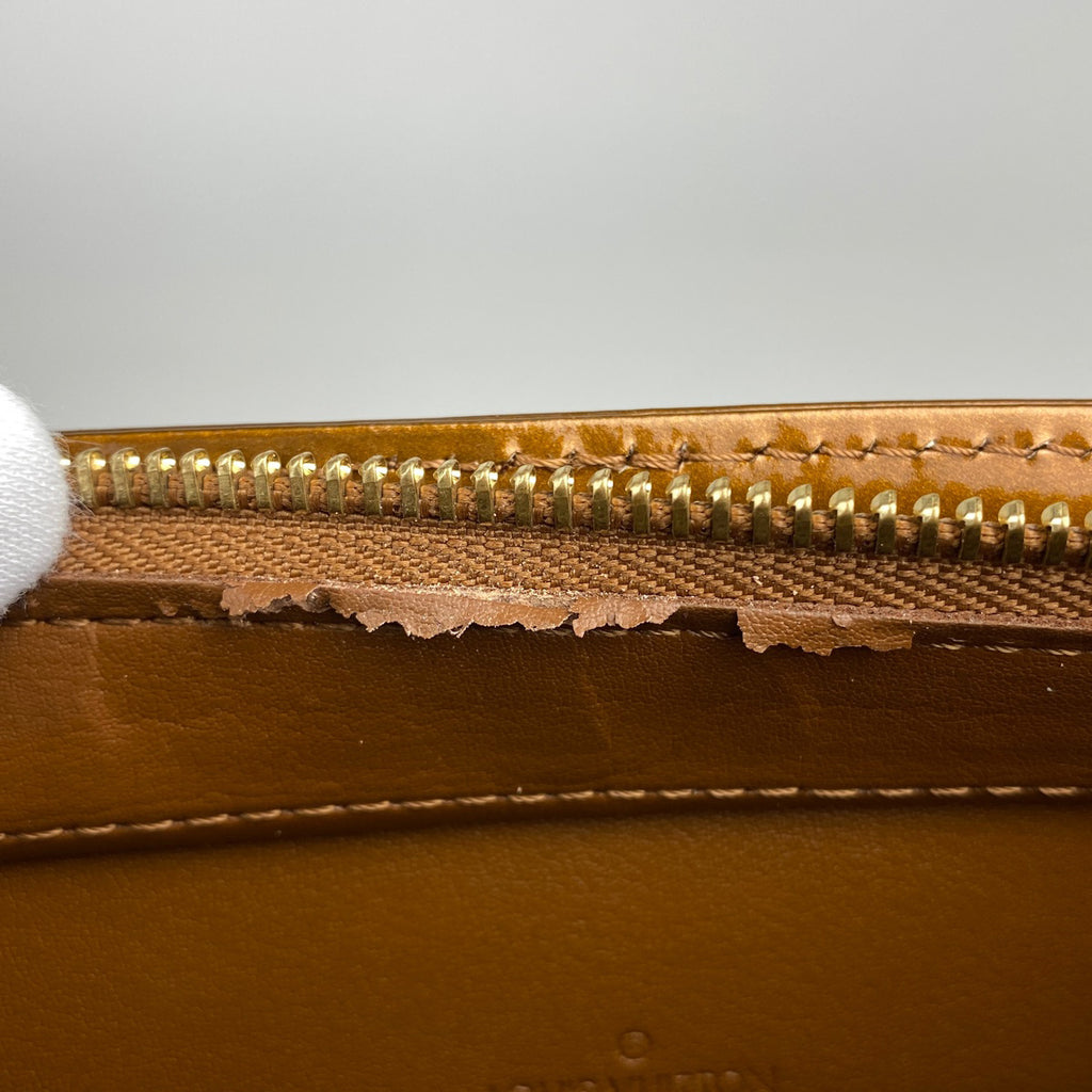 ルイ・ヴィトン ヒューストン ハンドバッグ エナメル パテント トートバッグ モノグラムヴェルニ ブロンズ M91122 レディース 【中古】brbag