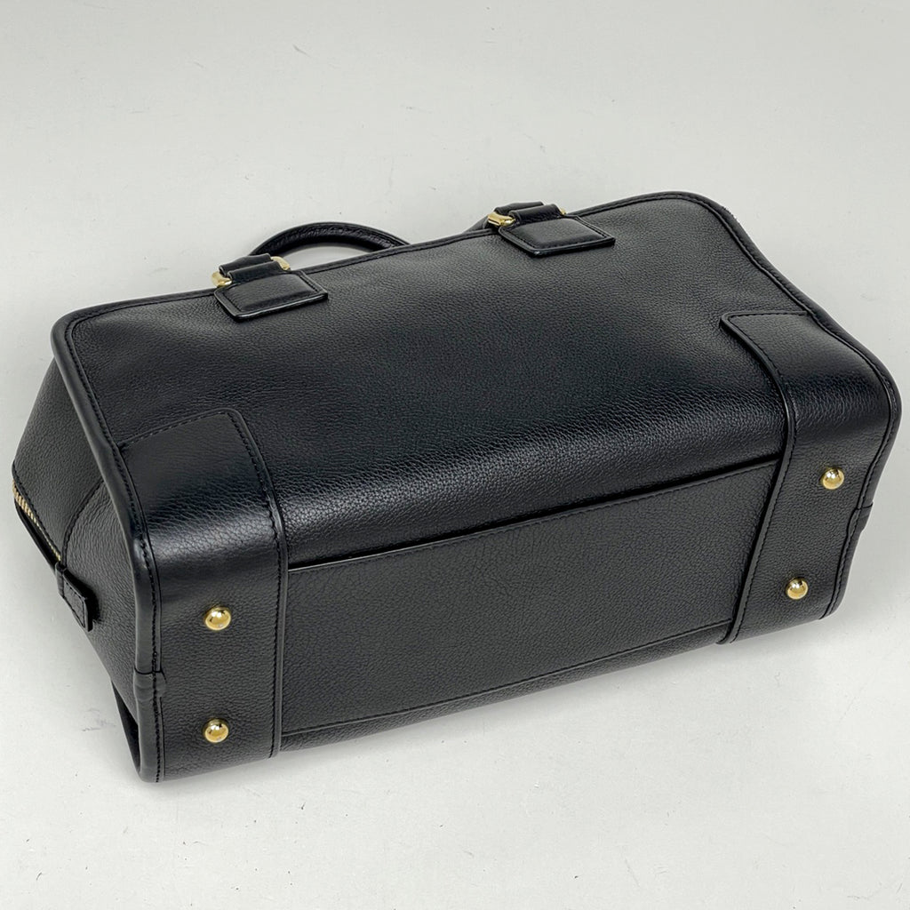 ロエベ アマソナ 28 アナグラム ハンドバッグ レザー ブラック レディース 【中古】brbag