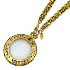 シャネル ココマーク ルーペ ネックレス 2連 ロゴ ロング ネックレス GP ゴールド レディース 【中古】bracc