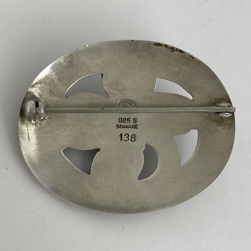 ジョージジェンセン デザイン ブローチ グレープ リーフモチーフ 101 ブローチ シルバー925 シルバー レディース 【中古】bracc