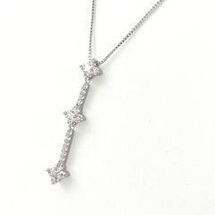 メレダイヤ デザインネックレス WG ホワイトゴールド ペンダント ネックレス K18 WG ダイヤモンド レディース 【中古】  nbjwl
 ラッピング可