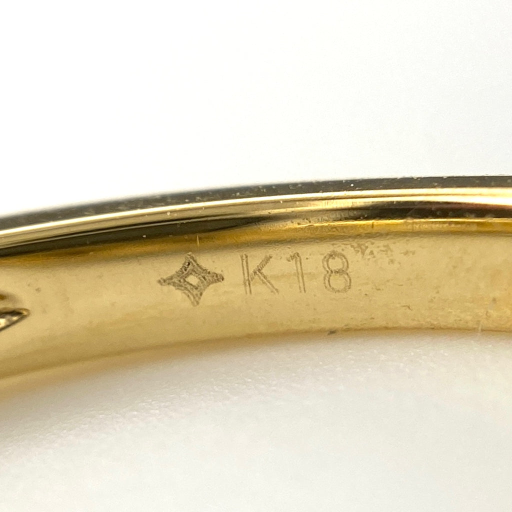 GSTV ダイヤモンド デザインリング YG イエローゴールド 指輪 リング 14号 K18 ダイヤモンド レディース 【中古】 brjwl