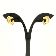 ポーラ メレダイヤ デザインイヤリング YG イエローゴールド イヤリング 750 ダイヤモンド レディース 【中古】brjwl