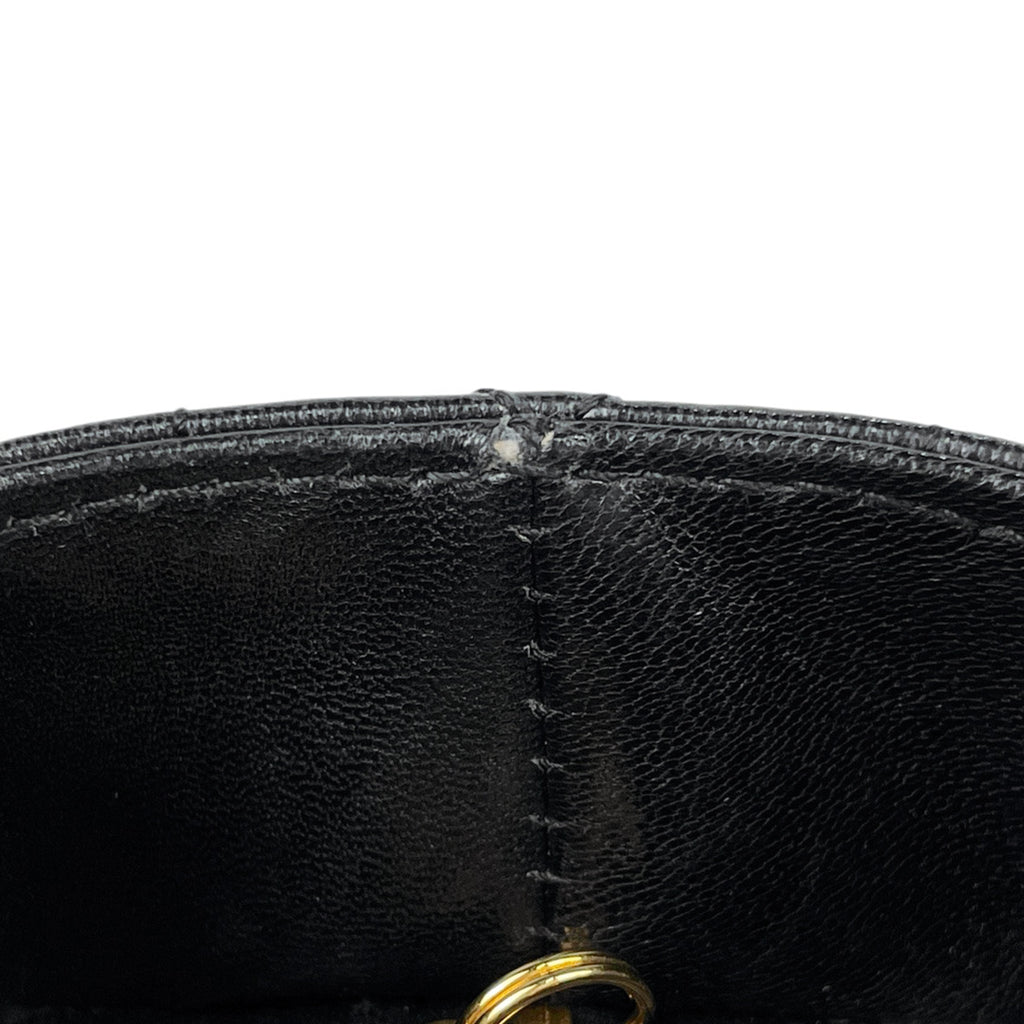 クリスチャンディオール レディディオール カナージュ ハンドバッグ レザー ブラック レディース 【中古】brbag