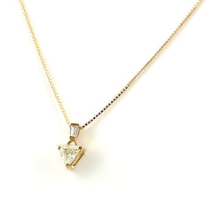メレダイヤ デザインネックレス YG イエローゴールド ペンダント ネックレス K18 ダイヤモンド レディース 【中古】nbjwl