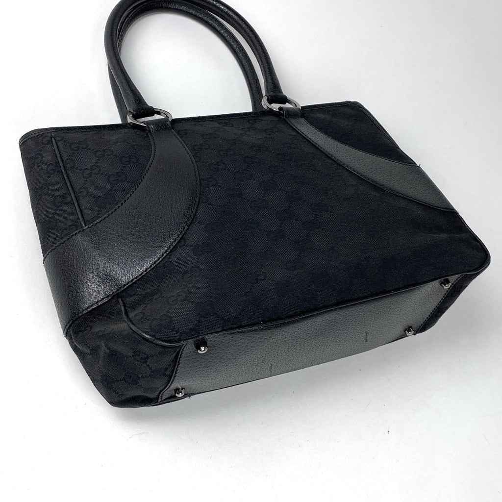 グッチ GG柄 トートバッグ ハンドバッグ トートバッグ GGキャンバス ブラック 113011 レディース 【中古】brbag