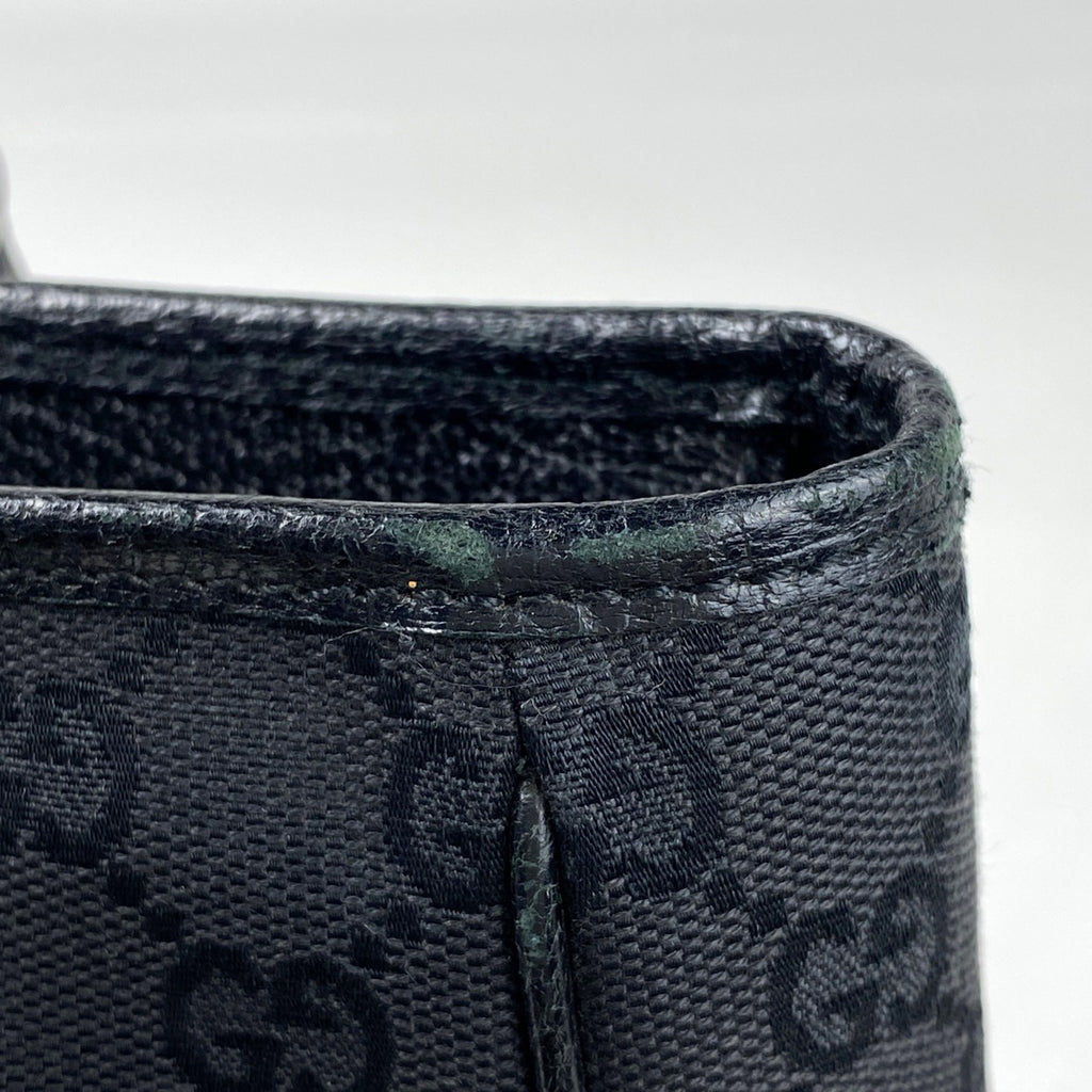 グッチ GG柄 トートバッグ ハンドバッグ トートバッグ GGキャンバス ブラック 113011 レディース 【中古】brbag