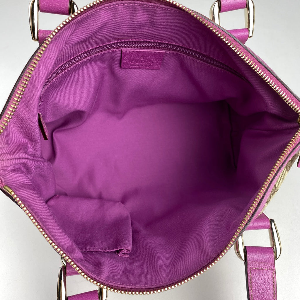 グッチ GG柄 ハンドバッグ トートバッグ ハンドバッグ GGキャンバス ベージュ ピンク 141471 レディース 【中古】brbag