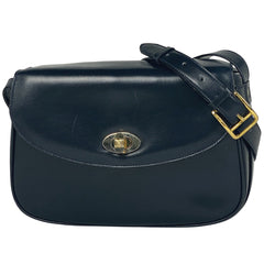 セリーヌ ブラゾン ショルダーバッグ ターンロック ショルダーバッグ レザー ネイビー レディース 【中古】brbag