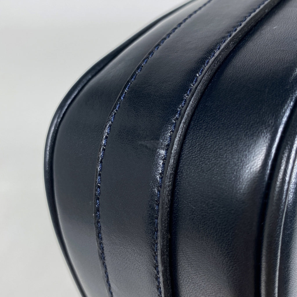 セリーヌ ブラゾン ショルダーバッグ ターンロック ショルダーバッグ レザー ネイビー レディース 【中古】brbag