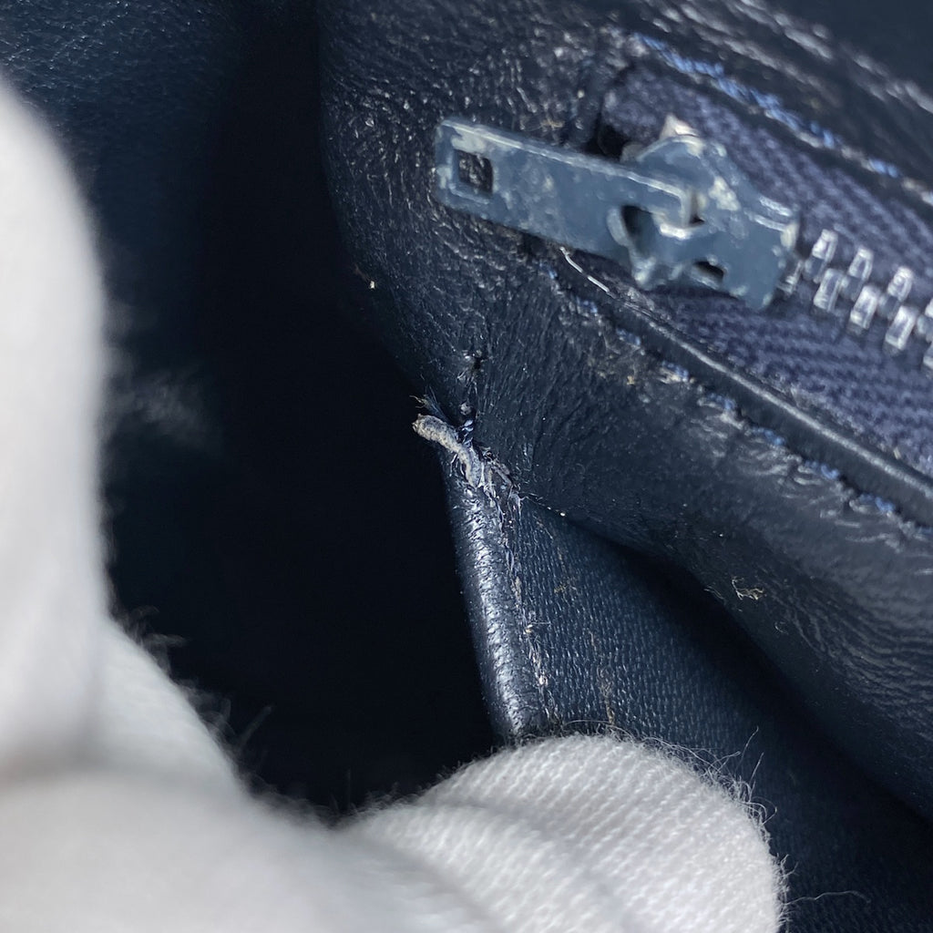 セリーヌ ブラゾン ショルダーバッグ ターンロック ショルダーバッグ レザー ネイビー レディース 【中古】brbag