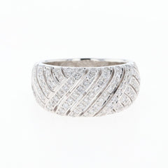 メレダイヤ デザインリング プラチナ 指輪 リング 14号 Pt900 ダイヤモンド レディース 【中古】nbjwl