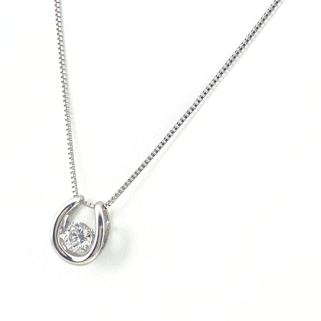 ダイヤモンド デザインネックレス プラチナ ペンダント ネックレス Pt900 Pt850 ダイヤモンド レディース 【中古】nbjwl