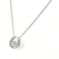 ダイヤモンド デザインネックレス プラチナ ペンダント ネックレス Pt900 Pt850 ダイヤモンド レディース 【中古】nbjwl