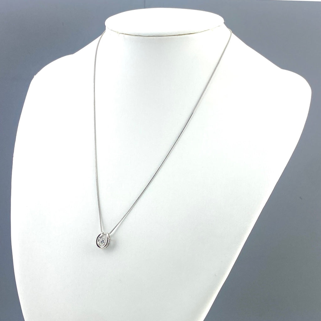 ダイヤモンド デザインネックレス プラチナ ペンダント ネックレス Pt900 Pt850 ダイヤモンド レディース 【中古】nbjwl